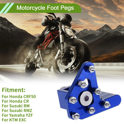 Motorcycle Foot Pegs 1 Pc for Honda CRF50 Blue