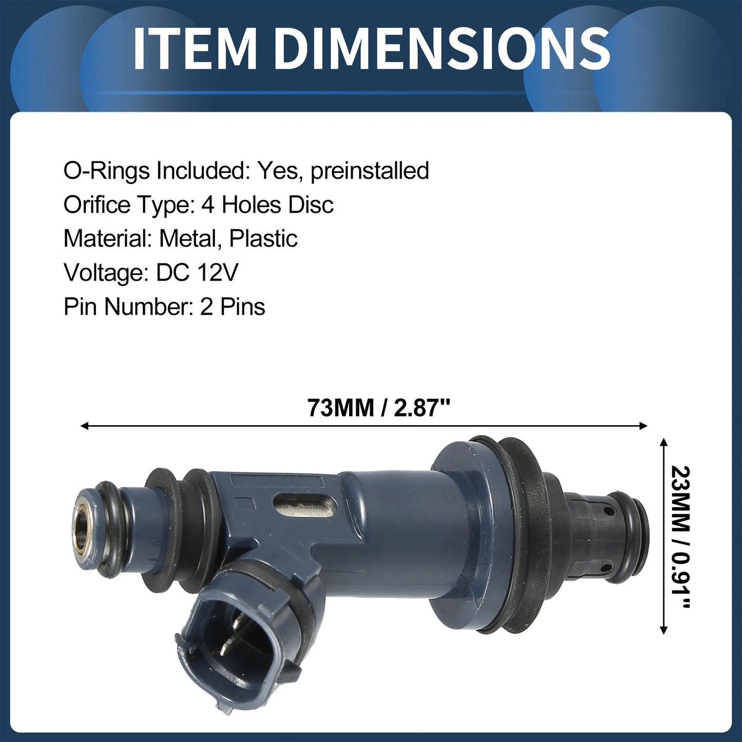 Fuel Injector 3.0L for Toyota Avalon (1998-2004) - 6 x Navy Blue Units