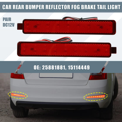 Rear Bumper Reflector LED Brake Tail Light for GMC Acadia (2007 - 2012)