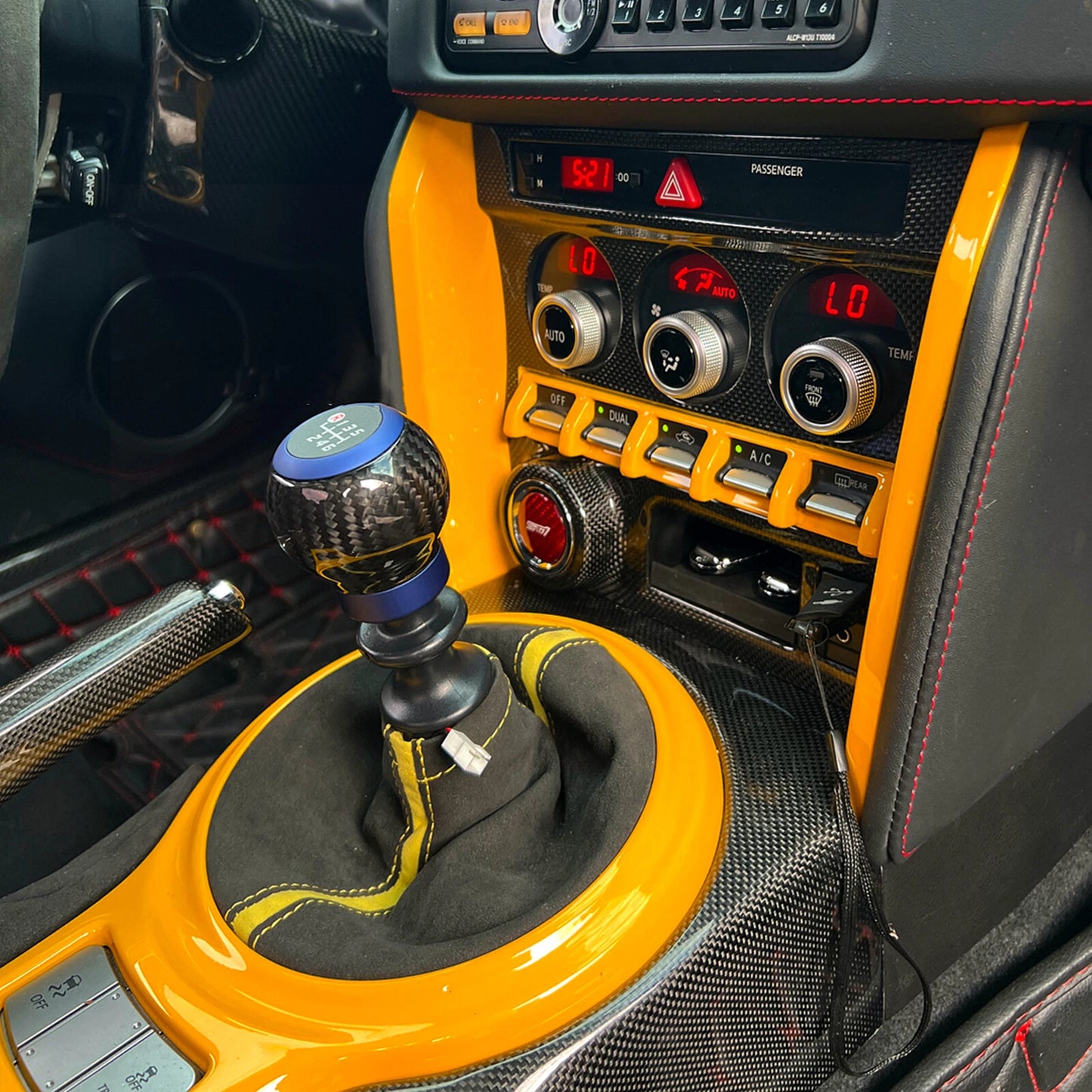 Carbon Fiber Gear Shift Knob Kit for Subaru BRZ, Toyota GR86 (2013-2024)