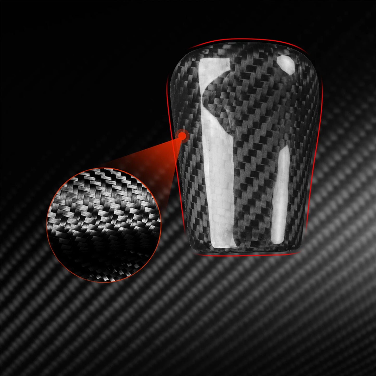 1x Carbon Fiber Gear Shift Knob Cover for Nissan GTR R35 (2017-2022)