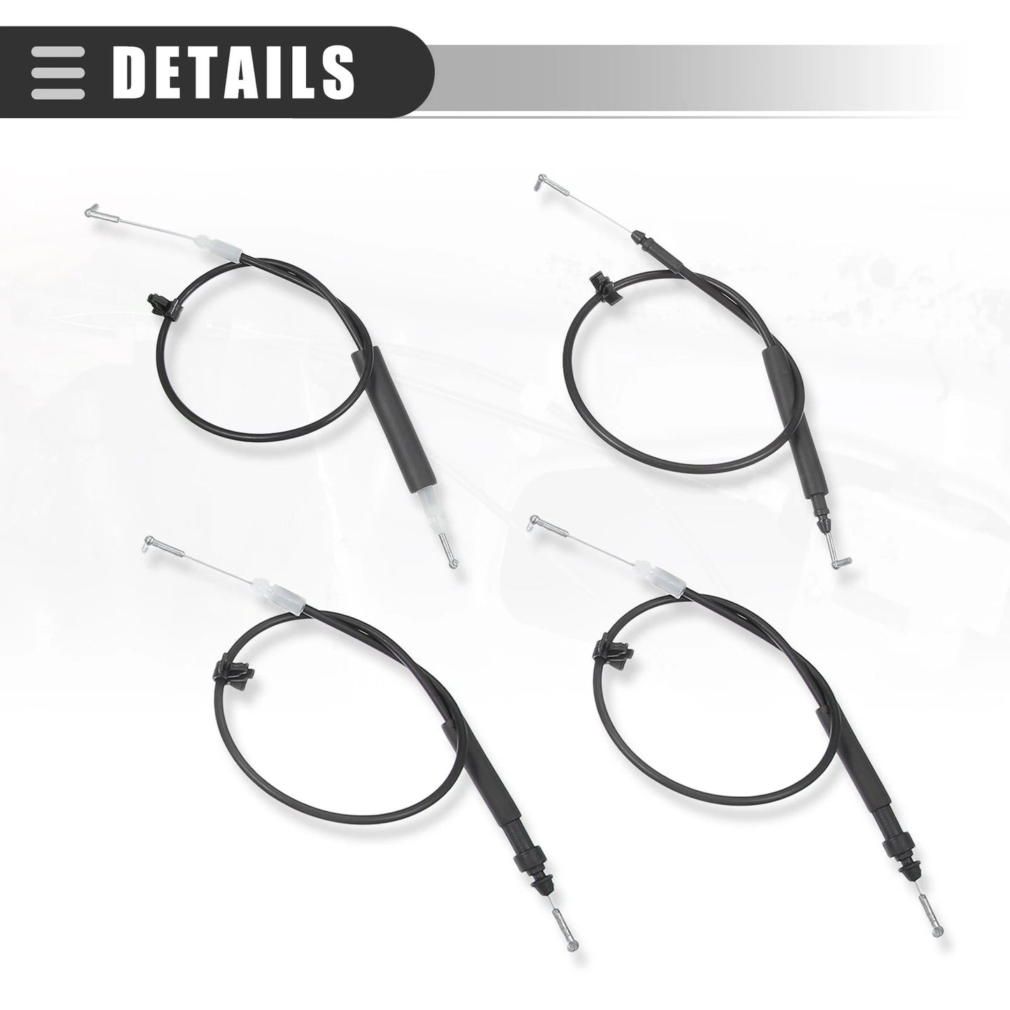4pcs Front Inside Door Lock Cables for Honda Accord (2003-2007)