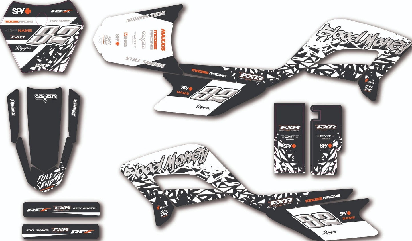 Custom Graphics Full Kit for Kayo KMB 60 Models Boca Style Sticker Kit