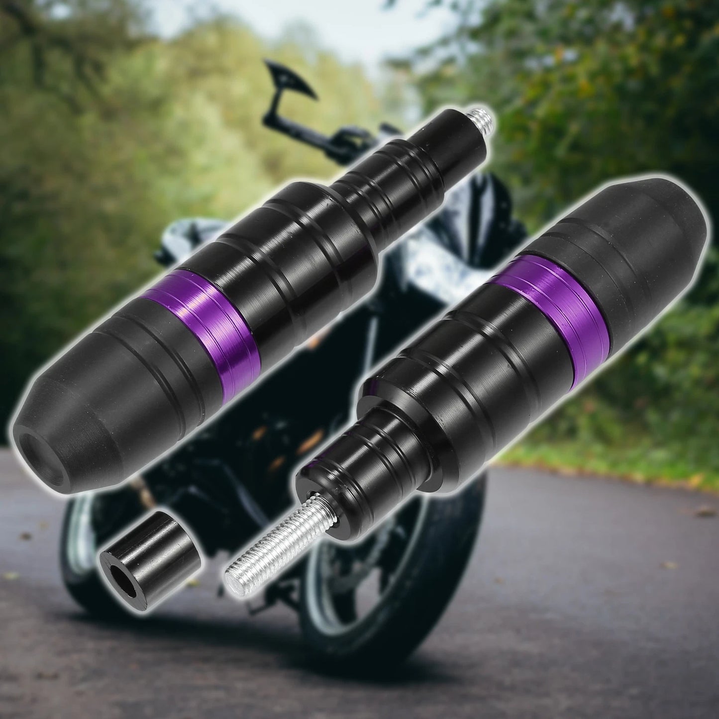 Purple Motorcycle Frame Slider Exhaust Anti Crash Protector for Honda