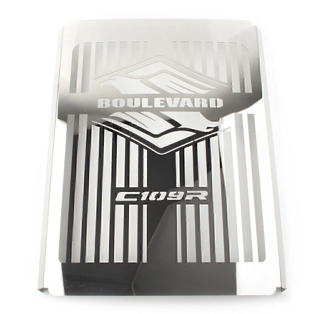 Chrome Steel Radiator Guard Cover for Suzuki Boulevard C109R (2008-2016)