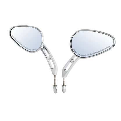 8mm Chrome Rear-View Mirrors for Harley Street Glide Sportster Dyna Softail