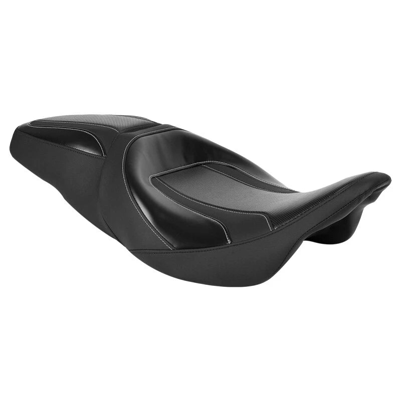 Black Driver Passenger Seat for Harley Electra Road Street Glide (2009-2023)