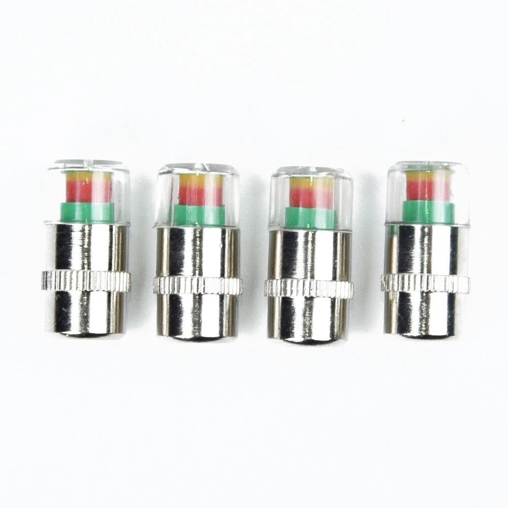 4 x Valve Tyre Cap Dust Monitor Wheel Tire Pressure 32-36 PSI Sensor