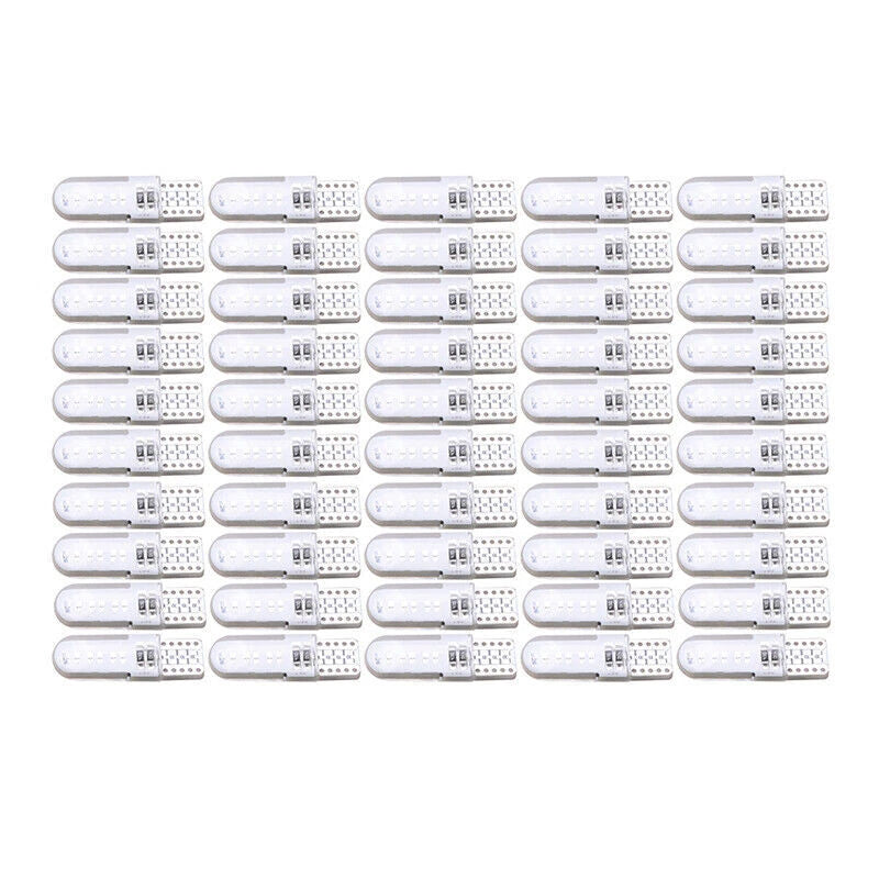 50 x T10 194 W5W COB 2835 SMD 12LED Car License Light Bulbs for Various Models