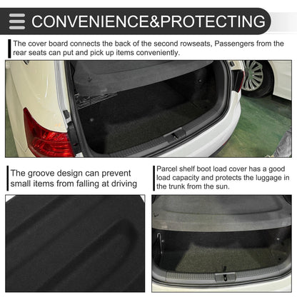 Rear Parcel Shelf Boot Load Cover for Honda Fit (2015-2020) Black Cargo Cover