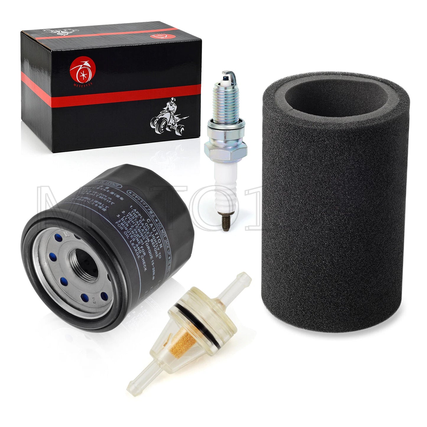 Air Filter Foam & Oil Filter Spark Plug for Yamaha Kodiak (2004-2006)