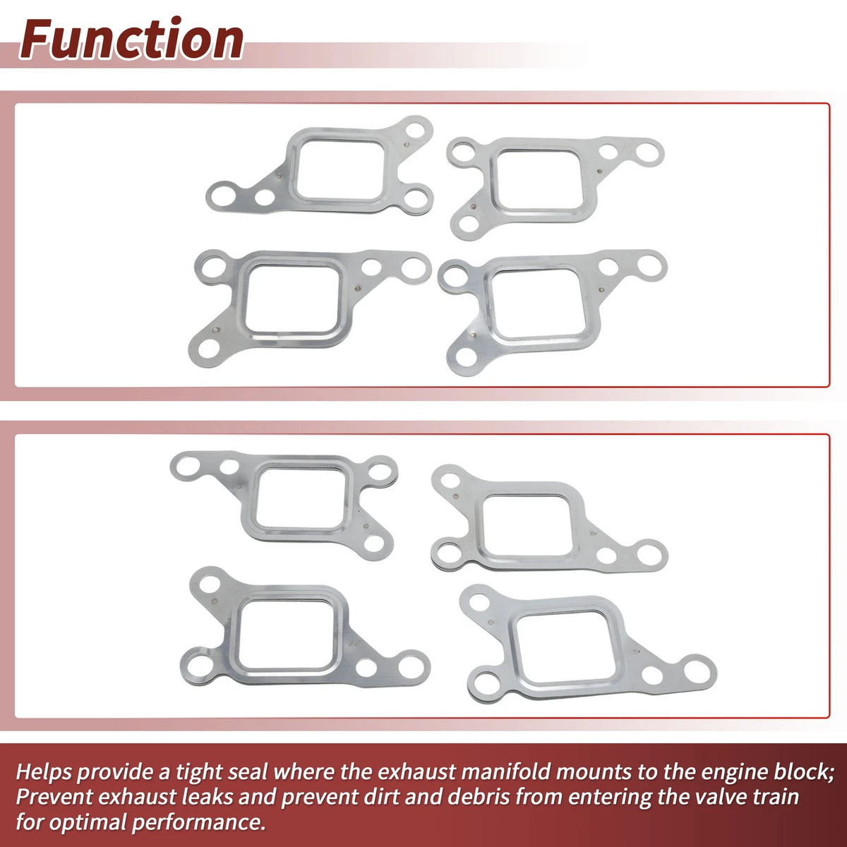 4 Pcs Exhaust Manifold Gasket for Mitsubishi L200 (1996-2005)