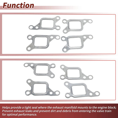 4 Pcs Exhaust Manifold Gasket for Mitsubishi L200 (1996-2005)