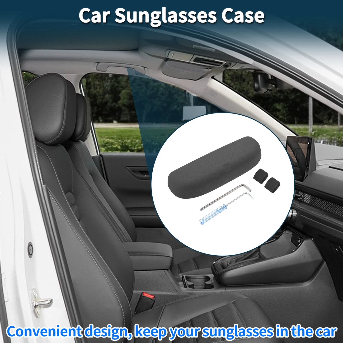 Car Sunglasses Case for Porsche Macan Eyeglasses Holder Box Suede Black