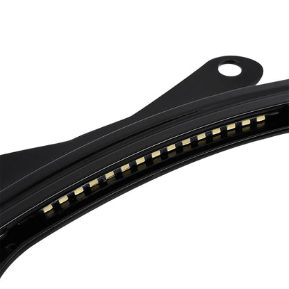 Curved LED License Plate Frame for Harley Road King, Glide