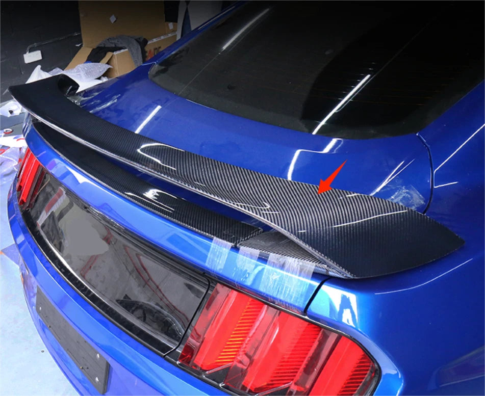 Rear Spoiler Wing for 2015-2023 Ford Mustang GT350 GT350R Unpainted 4pcs (2015-2023)