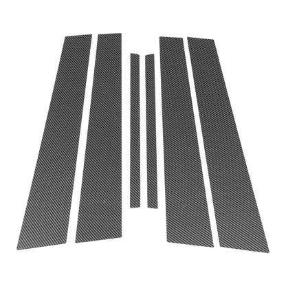 6 Pcs Door Pillar Window Trim for Honda Accord (2008-2012) Carbon Fiber