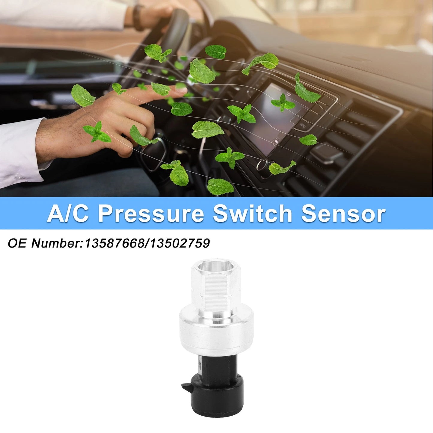 A/C Pressure Switch Sensor for Chevrolet, GMC (2002-2018) 1 x Pcs
