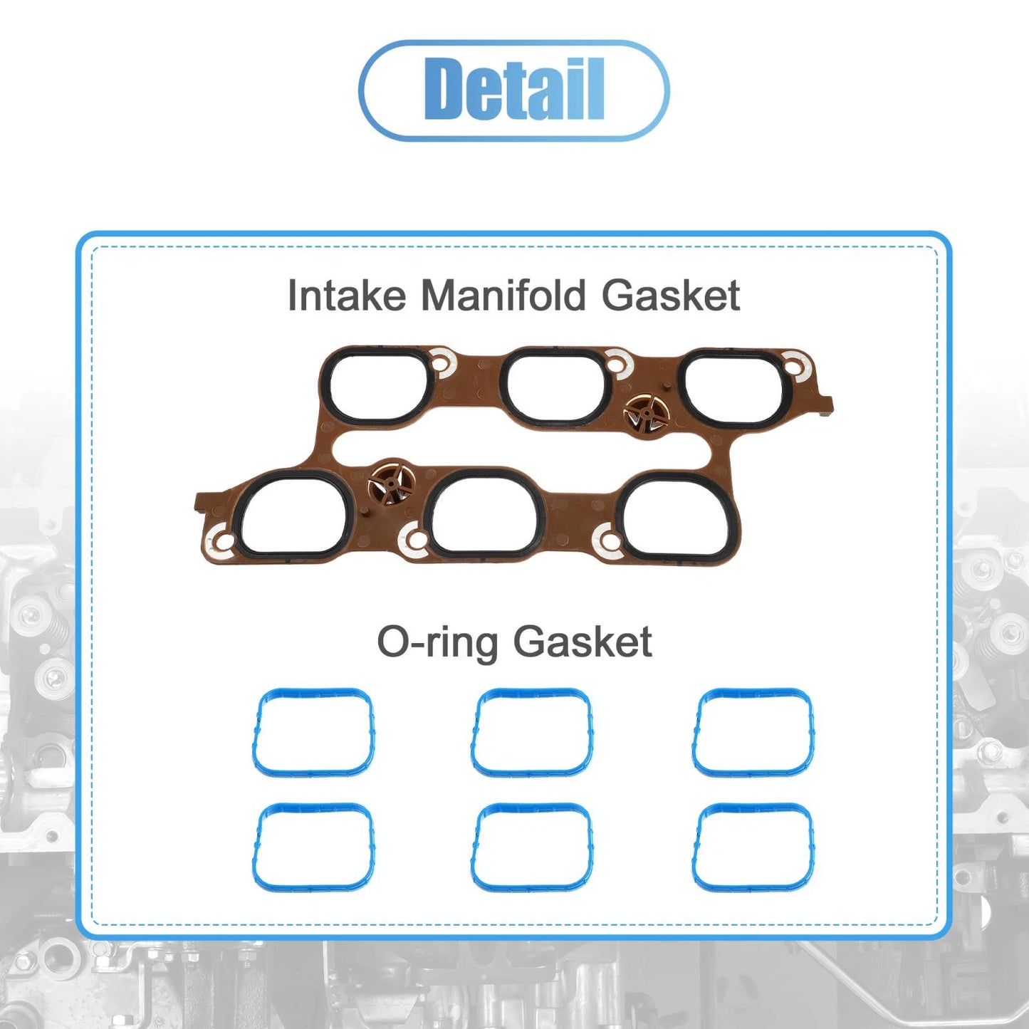 Upper Lower Intake Manifold Gasket Set for Buick and Chevy