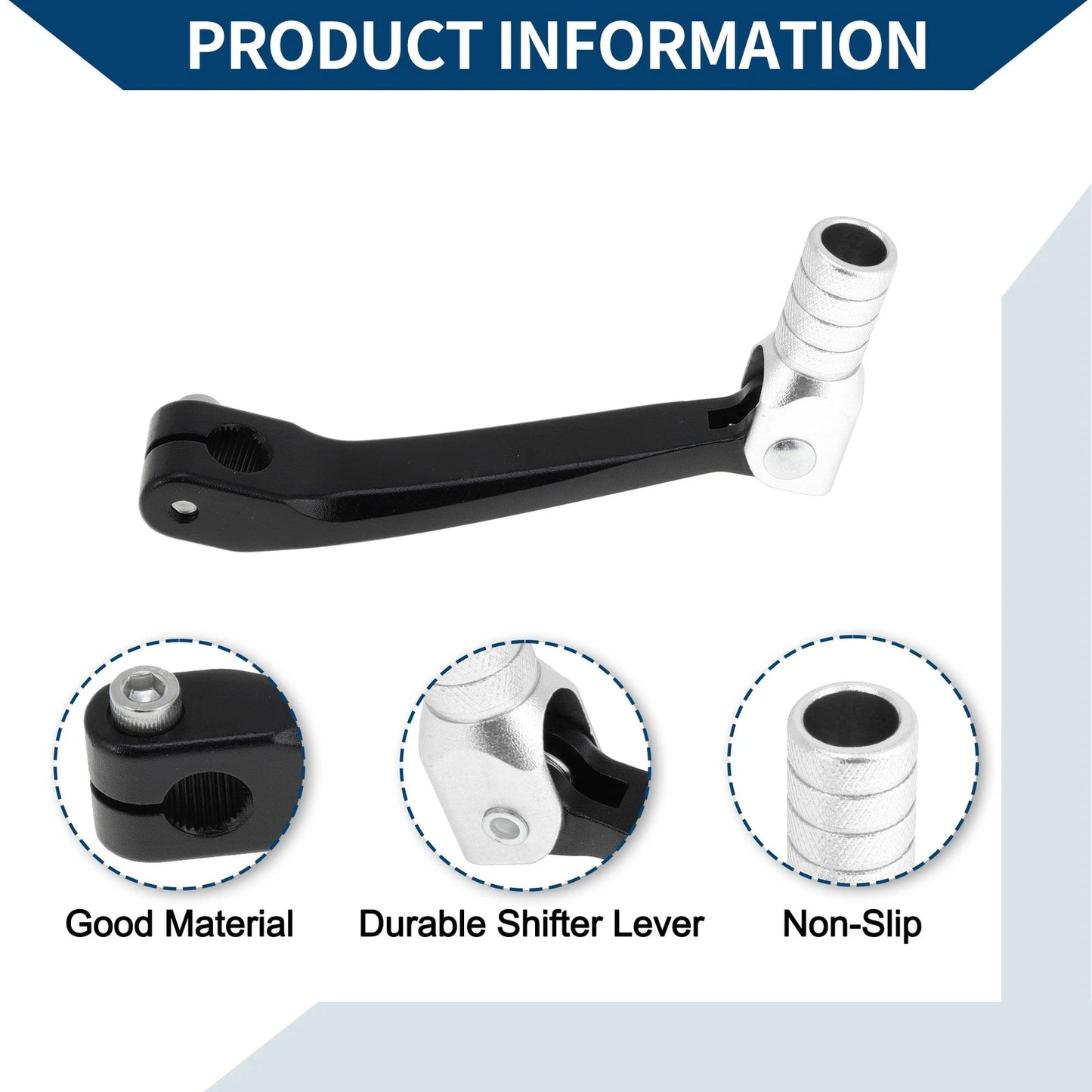Motorcycle Gear Shifter Lever for Honda CRF150F (2003-2017) Black/Silver