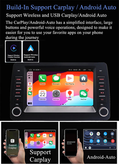 7" Car Stereo Radio GPS Navigation Head Unit for Fiat Panda (2003-2012)