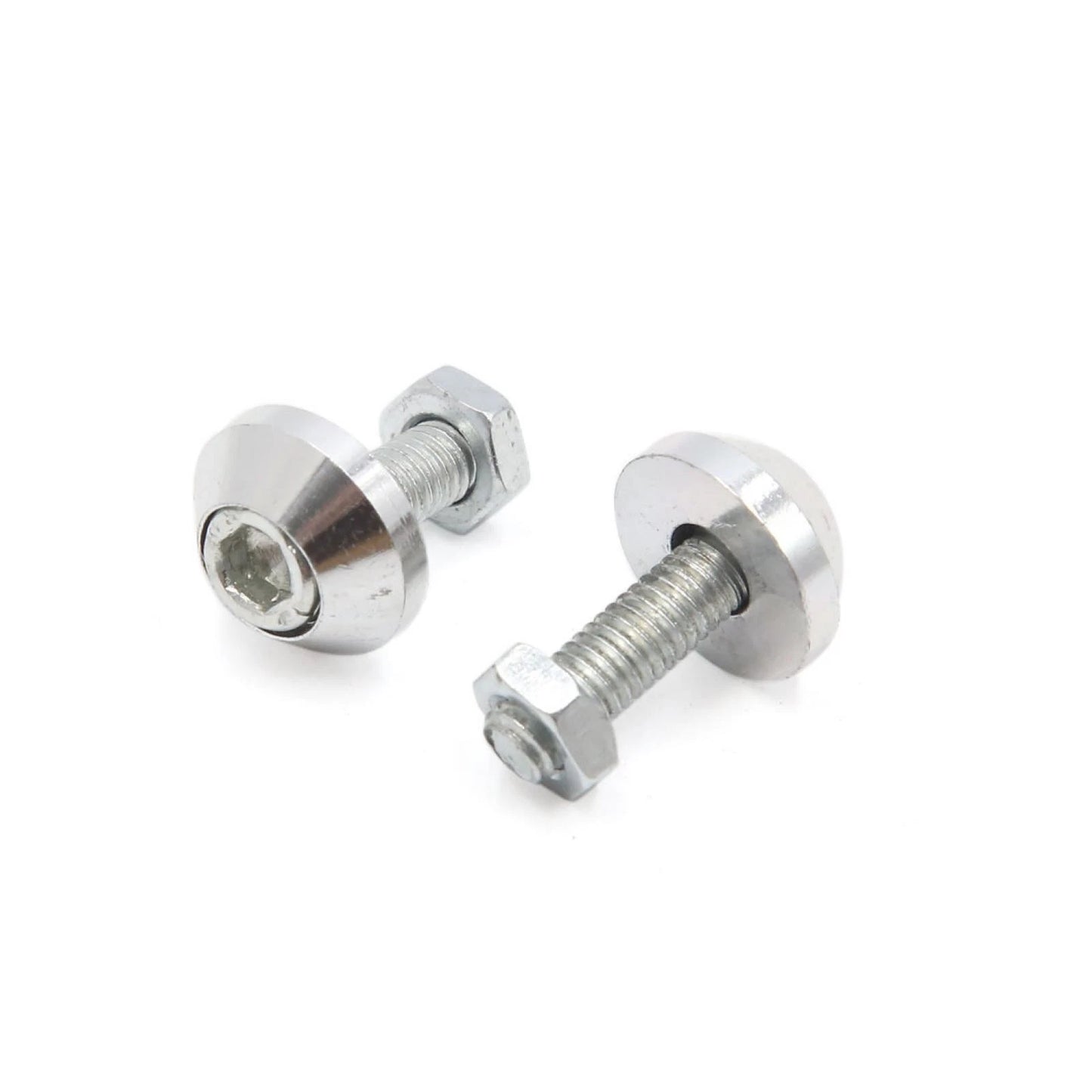 4 x Silver Tone Aluminum Alloy License Plate Screws for Car/Motorcycle