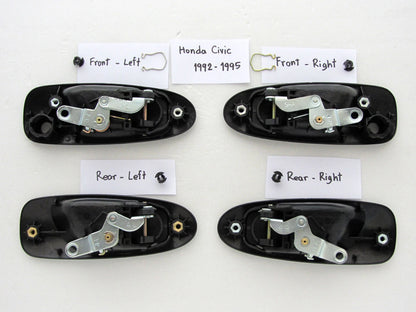 Honda Civic Outside Door Handle Set for 1992-1995 4-Door Models