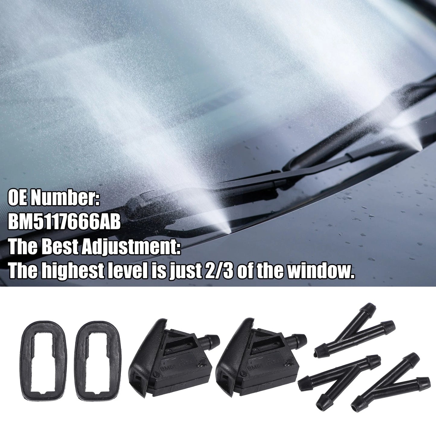 Car Windshield Washer Nozzle Set for Ford Focus (2012-2018)