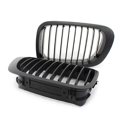 Matte Black Single Slat Front Bumper Grille for BMW 3 Series E46 Coupe/Cabrio (2000-2006)