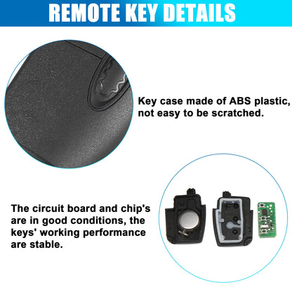 433MHz Car Remote Key Fob for Ford Focus, Mondeo, Fiesta, Galaxy