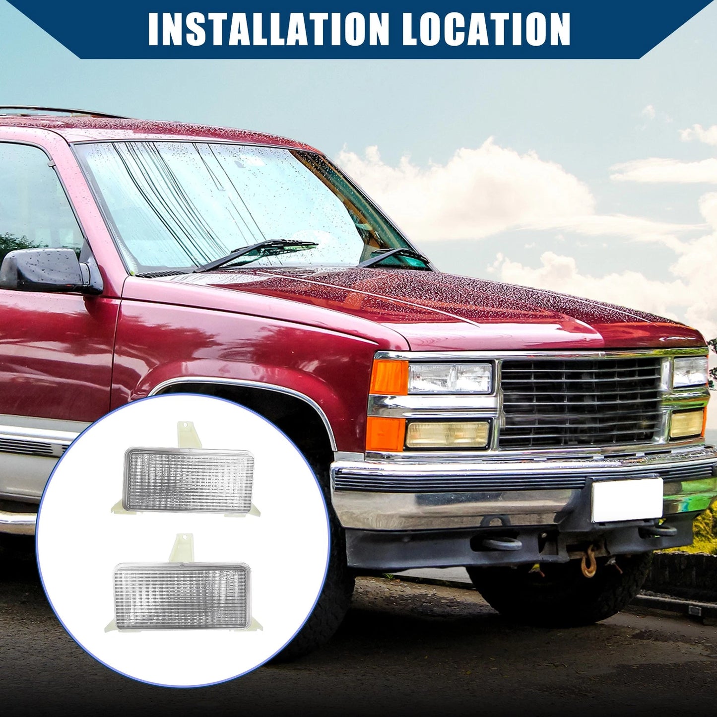 2x Car Lens Park Signal Lights Cover for Chevrolet Blazer (1983 - 1984)
