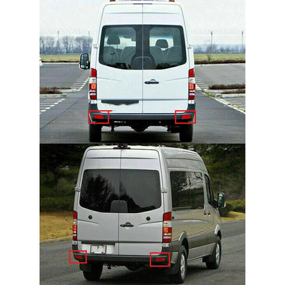 Red LED Rear Bumper Reflector Lights for Benz Sprinter (2007-2018)