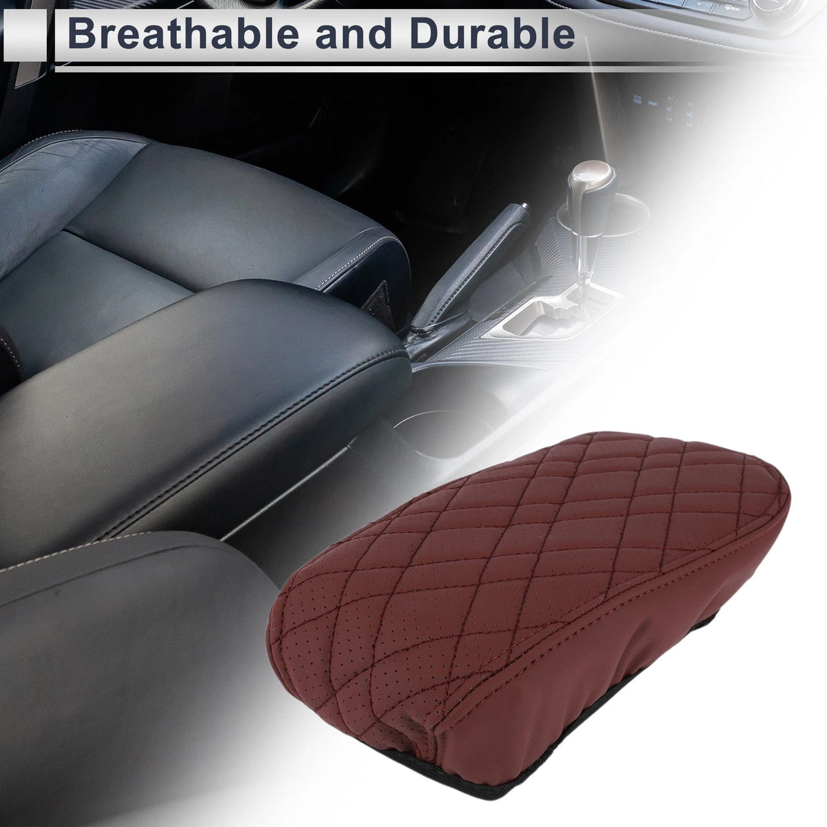 Car Center Console Cover for BMW X1 2016-2022 Wine Red 1 x Cover