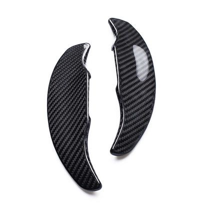 2 x Carbon Black Steering Wheel Shift Paddle Extensions for Cadillac ATS (2013-2019)