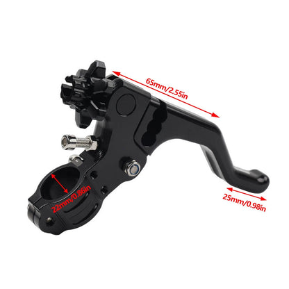 Stunt Clutch Lever 7/8" for Universal Motorcycle - Performance Cable Pull, Blue