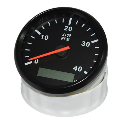 85MM Diesel Engine Tachometer Speedometer with LCD Hourmeter for Car Boat Yacht