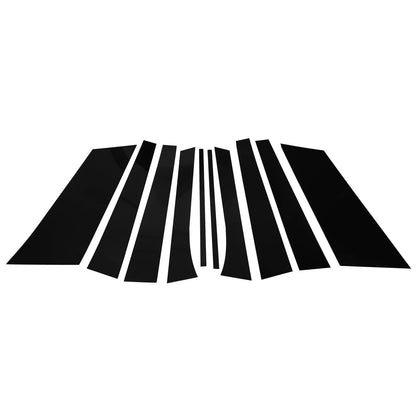 10 x Door Pillar Window Trim Black for Buick Enclave (2007–2014)