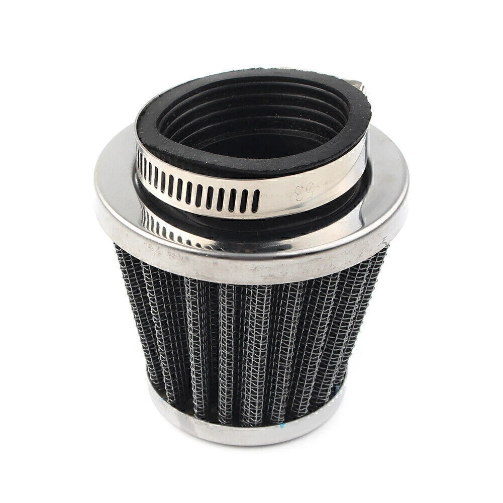 42mm Chrome Motorcycle Air Filter Cleaner for Dirt Pit Quad ATV Bike