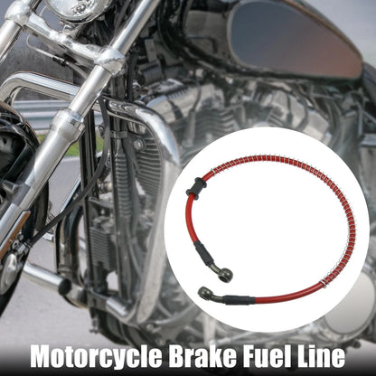 Braided Brake Clutch Oil Hose Pipe 60cm for Motorcycle Red