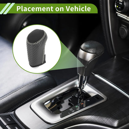 Gear Shift Knob Cover for Chevrolet Malibu Black Carbon Fiber