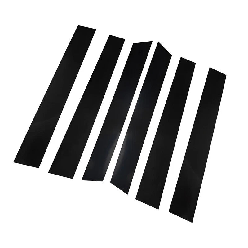 6 x Black Window Pillar Posts for 2007-2011 Honda CRV Door Trim Covers