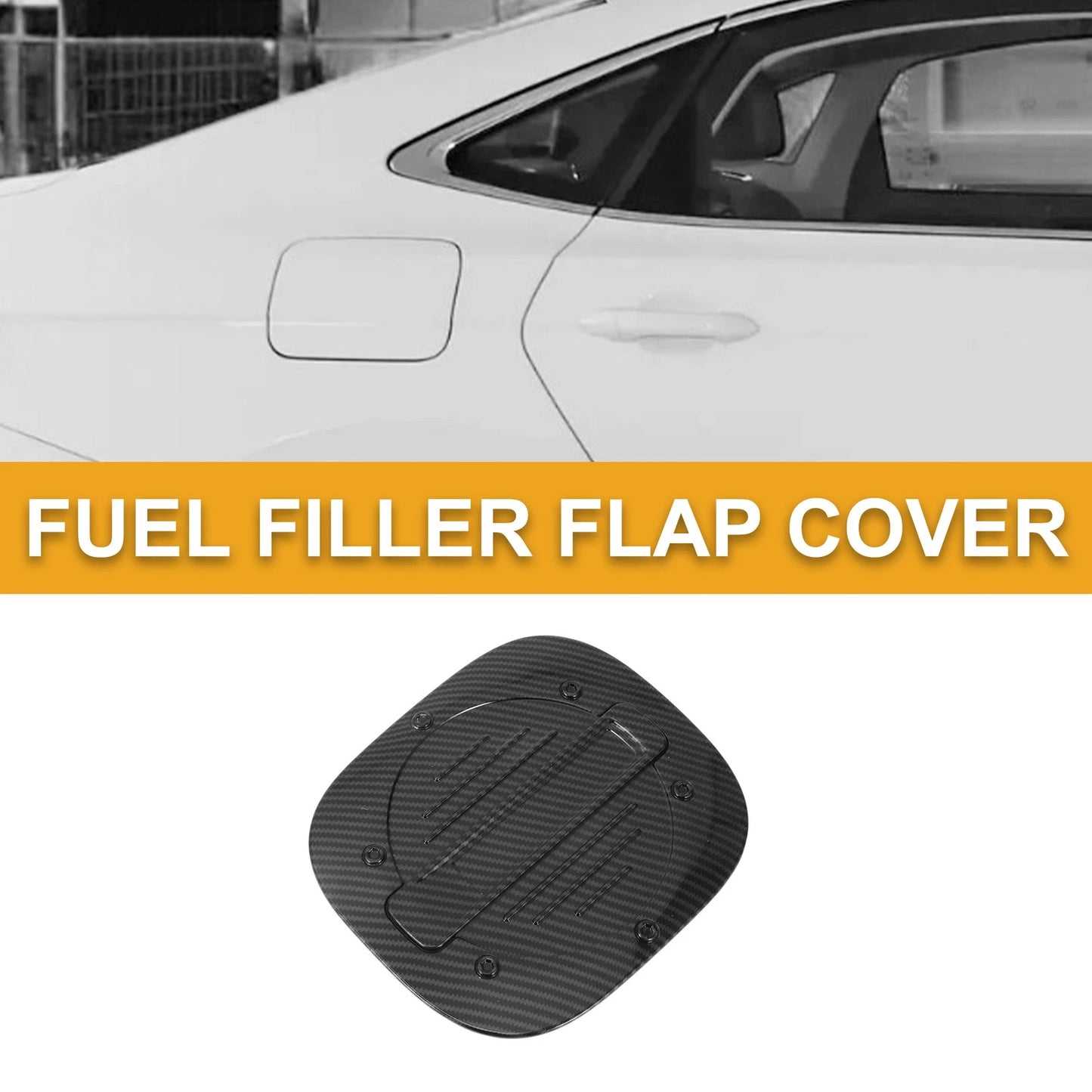 Fuel Tank Door Cap  Adhesive Carbon Fiber for Ford Escape (2020-2025)