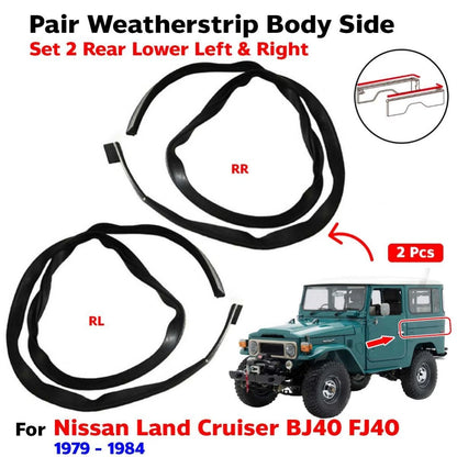 Weatherstrip Rubber Seal Rear Body Side Fit 1979-1984 Toyota Land Cruiser FJ40
