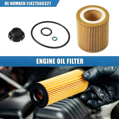 Engine Oil Filter Set with O Ring for BMW 325i (2006-2013)
