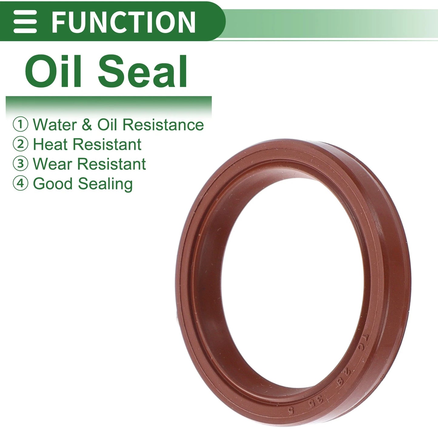 Oil Seal 28x35x5mm Brown 5 Pcs Seal Ring Rotary Shaft Seal FKM Rubber