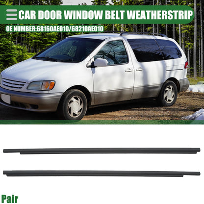 Front Left Right Door Window Belt Weatherstrip for Toyota Sienna (2004-2010)