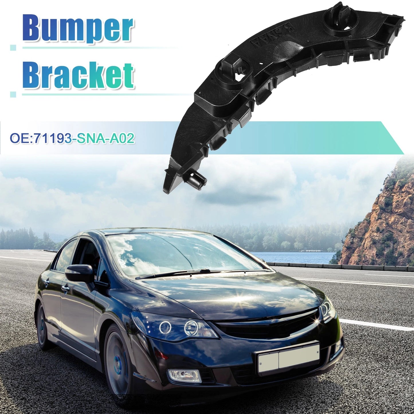 Left Side Front Bumper Bracket for Honda Civic (2006-2011)