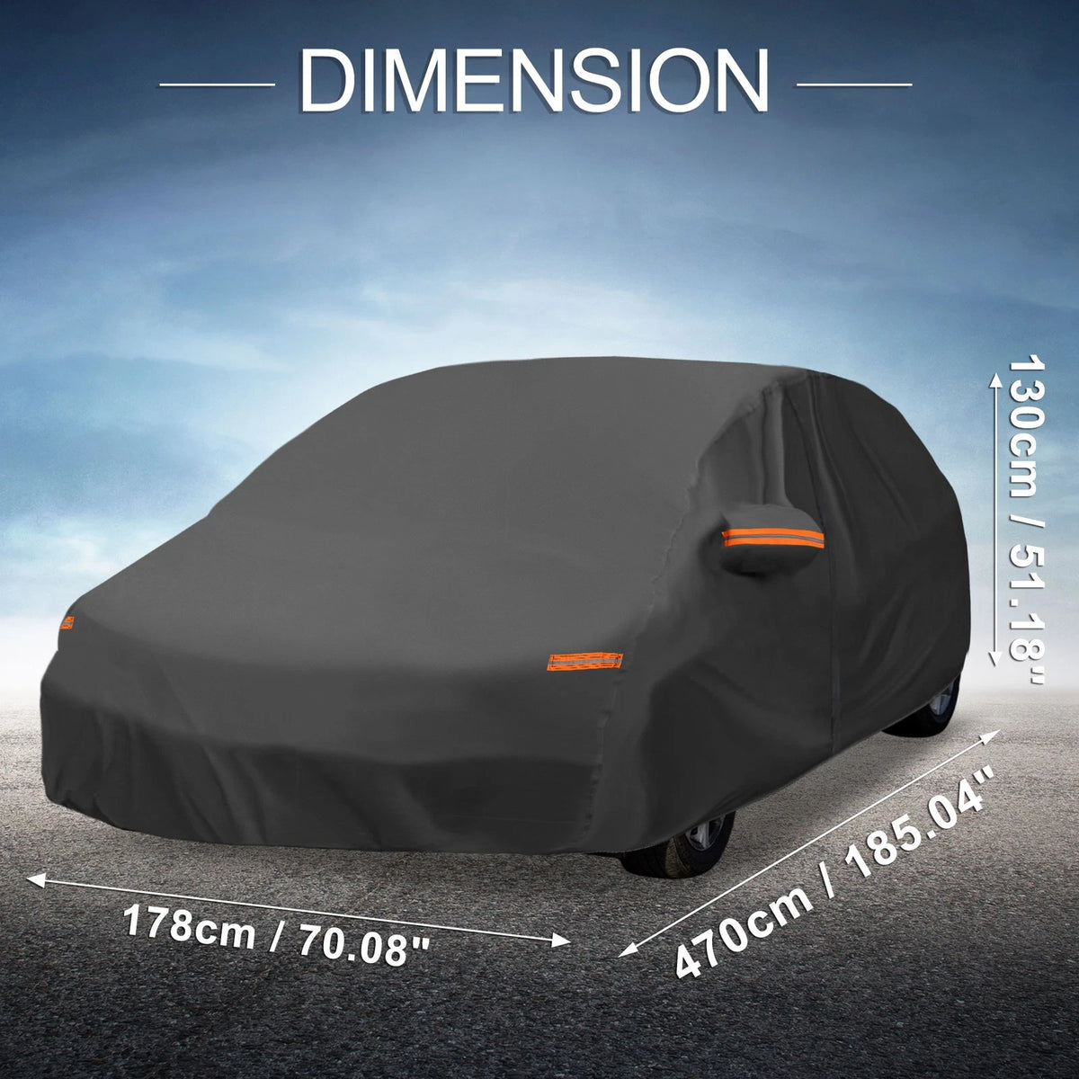 Waterproof 210D-PU Car Cover for Toyota Prius Hatchback (2001-2023)