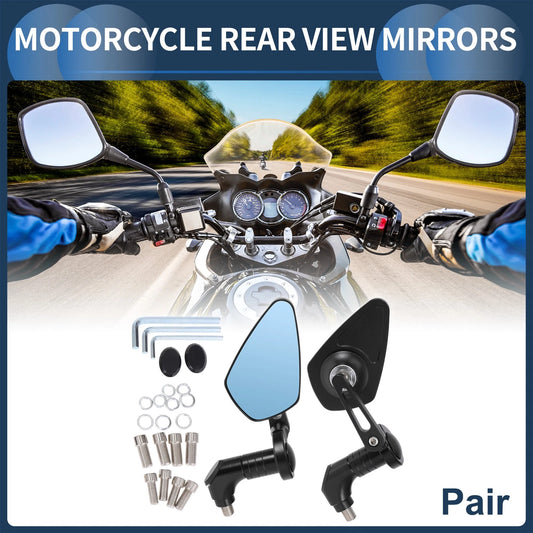 1 Pair Motorcycle Rear View Mirrors Aluminum