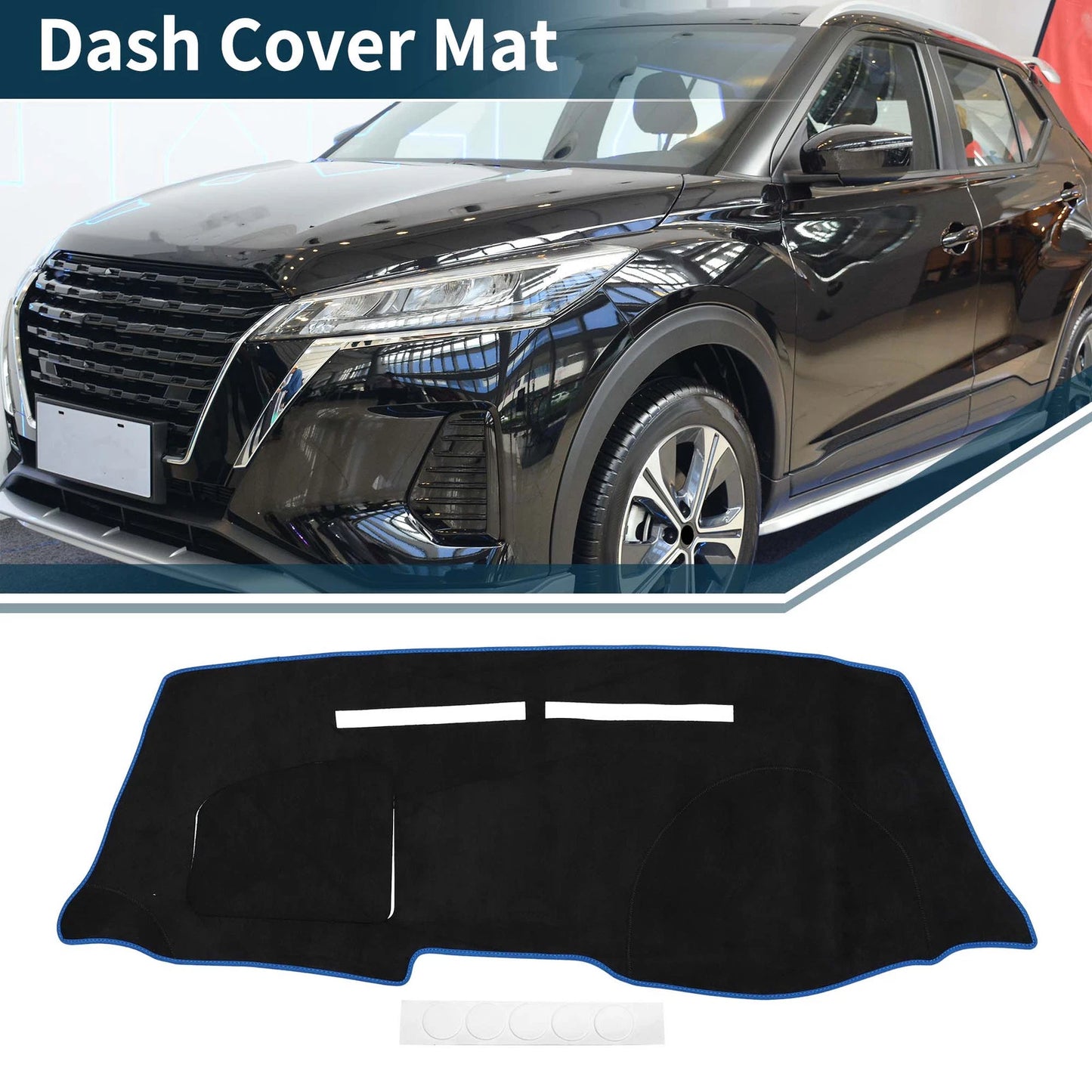 Dashboard Cover Mat for Nissan Note E12 2012-2020 Black Blue